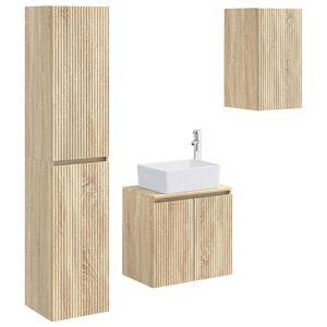 vidaXL &Sigma;&epsilon;&tau; &Epsilon;&pi;ί&pi;&lambda;&omega;&nu; &Mu;&pi;ά&nu;&iota;&omicron;&upsilon; 3 &tau;&mu;&chi;. Sonoma &Delta;&rho;&upsilon;&sigmaf; 33 x 34,5 x 160 &epsilon;&kappa;