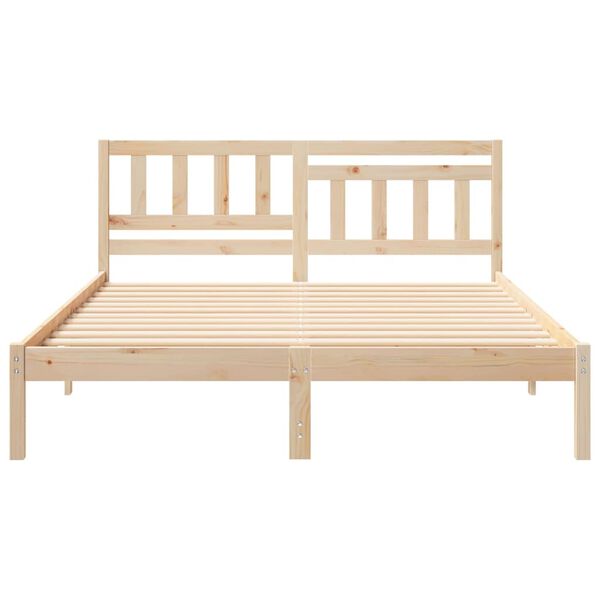 vidaXL Σκελετός Κρεβατιού Καφέ 160 x 200 cm Μασίφ ξύλο πεύκου