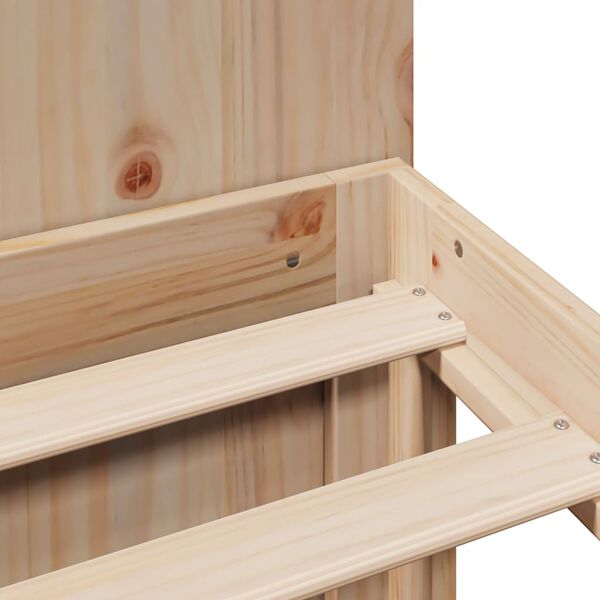 vidaXL Κρεβάτι Βιβλιοθήκη Χωρίς Στρώμα 120x200 εκ Μασίφ Ξύλο Πεύκο