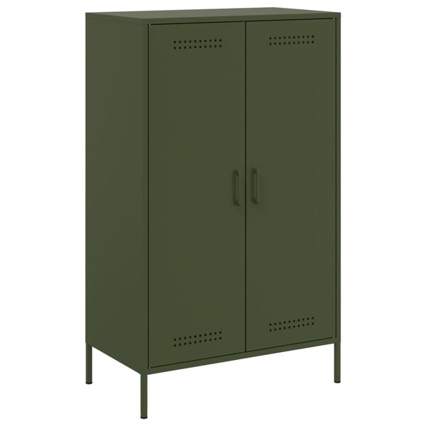 vidaXL Ντουλάπι Πράσινο Λαδί 68x39x113 εκ. από Ατσάλι