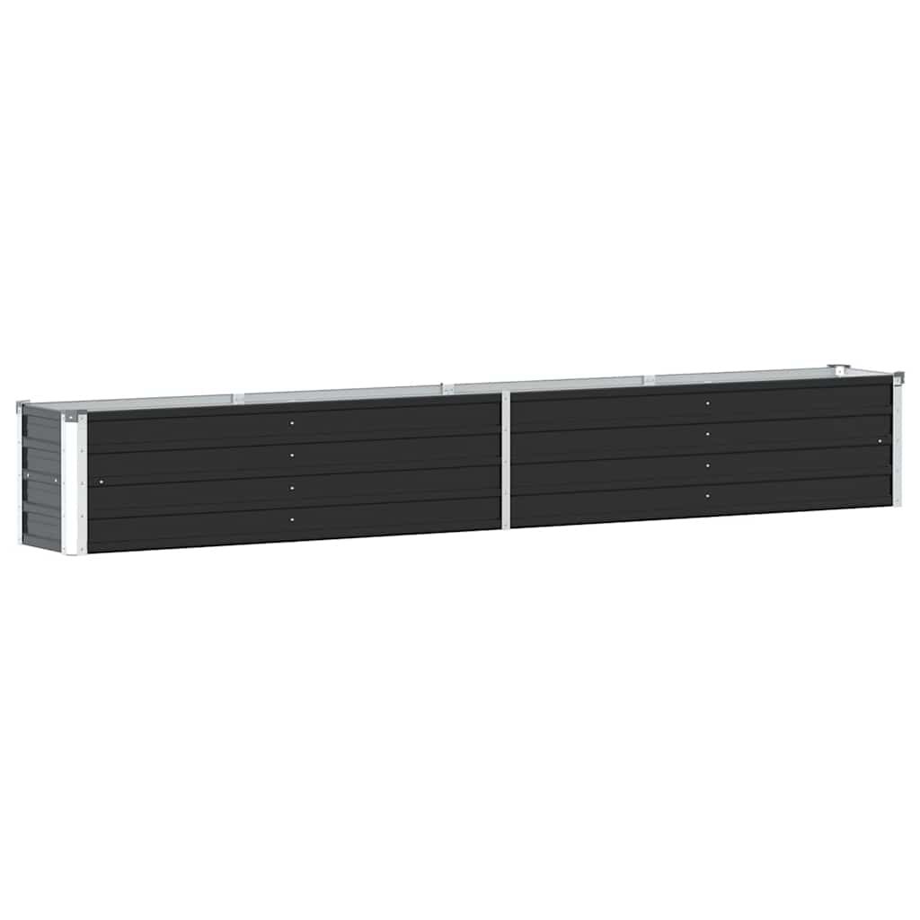 vidaXL Ζαρντινιέρα Υπερυψωμένη Ανθρακί 320x40x45 εκ. Γαλβαν. Χάλυβας