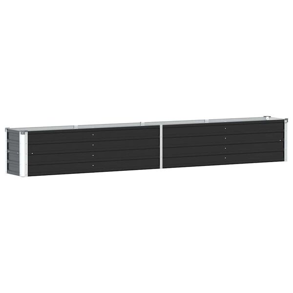 vidaXL Ζαρντινιέρα Υπερυψωμένη Ανθρακί 320x40x45 εκ. Γαλβαν. Χάλυβας