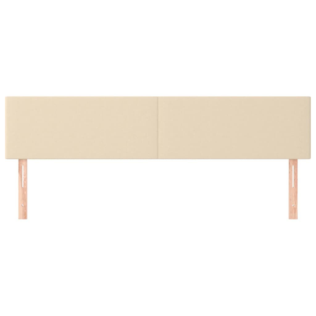 vidaXL Κεφαλάρια Κρεβατιού 2 τεμ. Κρεμ 100x5x78/88 εκ. Υφασμάτινο