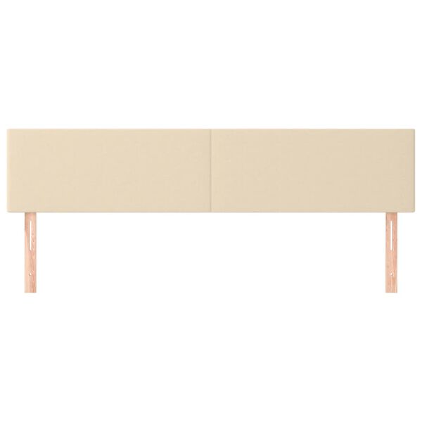 vidaXL Κεφαλάρια Κρεβατιού 2 τεμ. Κρεμ 100x5x78/88 εκ. Υφασμάτινο
