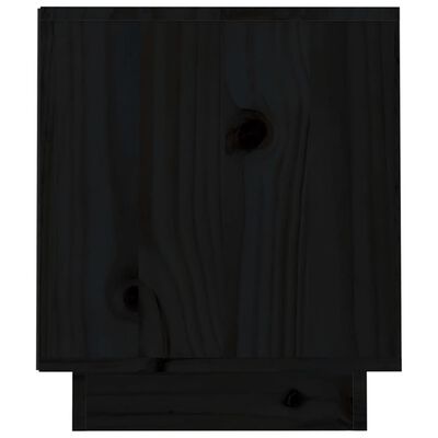 vidaXL Έπιπλο Τηλεόρασης Μαύρο 70 x 34 x 40 εκ. από Μασίφ Ξύλο Πεύκου