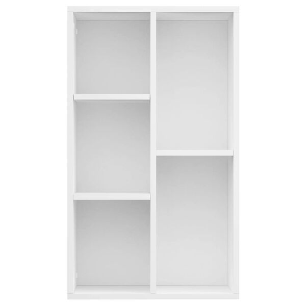 vidaXL Ραφιέρα / Βιβλιοθήκη Λευκή 50 x 25 x 80 εκ. από Επεξ. Ξύλο