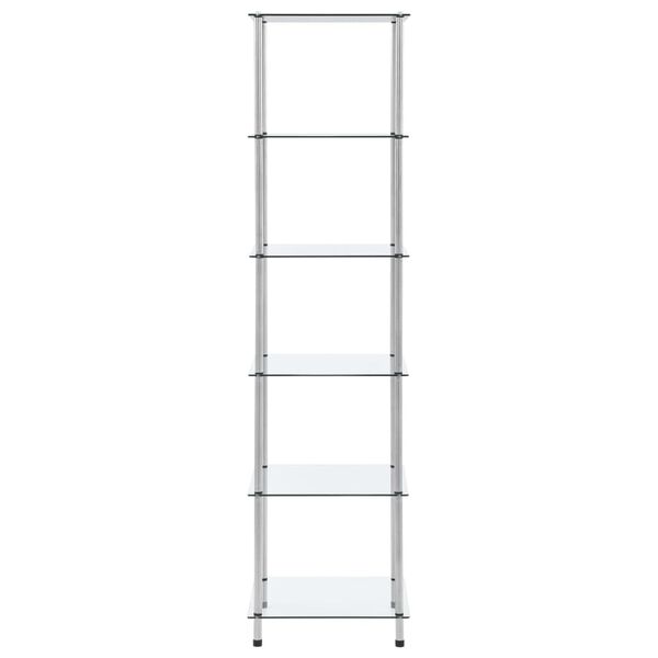 vidaXL Τραπεζάκι Σαλονιού 6 Επιπ. Διαφανές 40x40x160 εκ Ψημένο Γυαλί