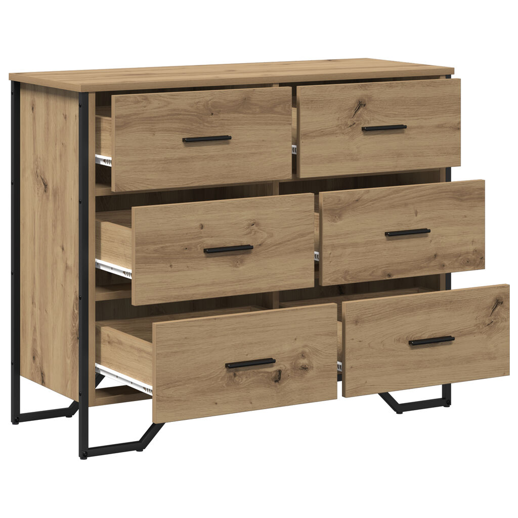 vidaXL Κουτί με Συρτάρια Ξυλόπινα 91x35.5x74.5 εκ. Επεξεργασμένο Ξύλο
