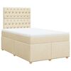 vidaXL Κρεβάτι Boxspring με Στρώμα Κρεμ 120x190 εκ. Υφασμάτινο