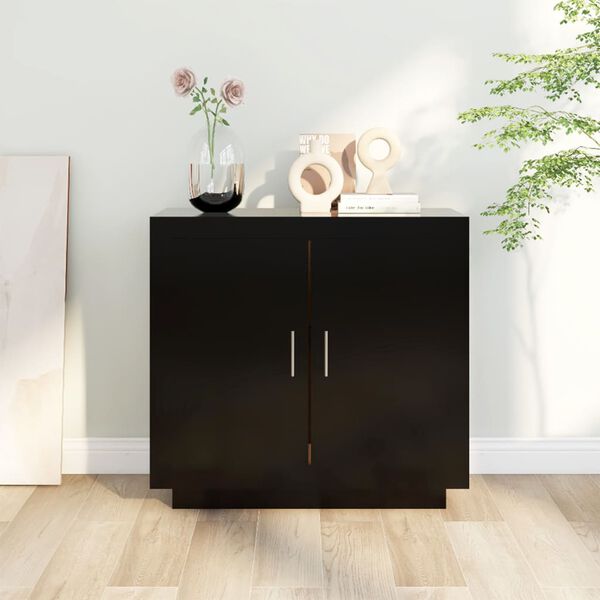 vidaXL Συρταριέρα Μαύρη 80x40x75 εκ. από Επεξεργασμένο Ξύλο