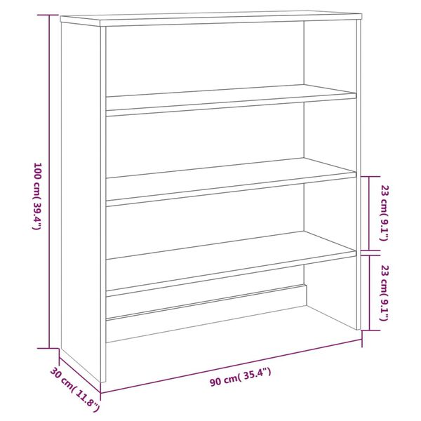 vidaXL Πάνω Μέρος Ντουλαπιού HAMAR Γκρι 90x30x100 εκ. Μασίφ Πεύκο