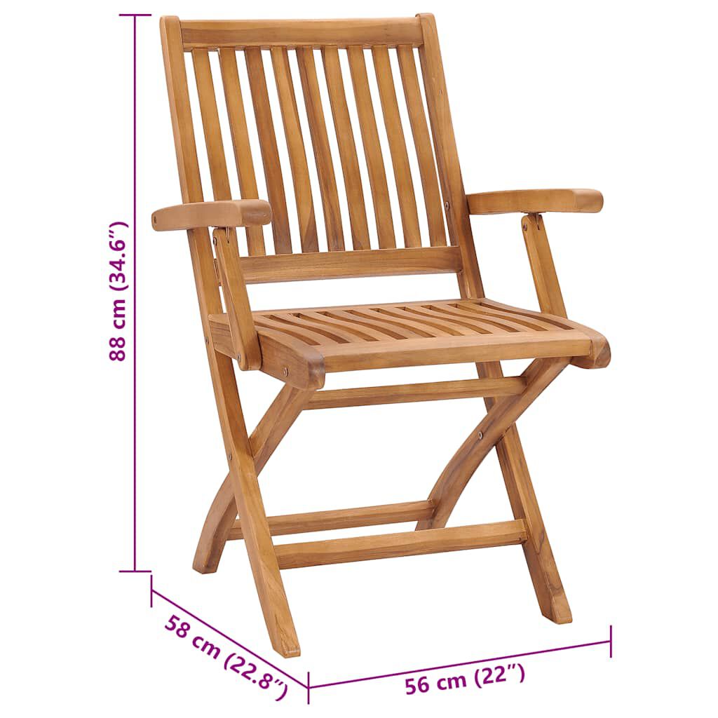 vidaXL Καρέκλες Κήπου 2 τεμ. από Μασίφ Ξύλο Teak με Taupe Μαξιλάρια