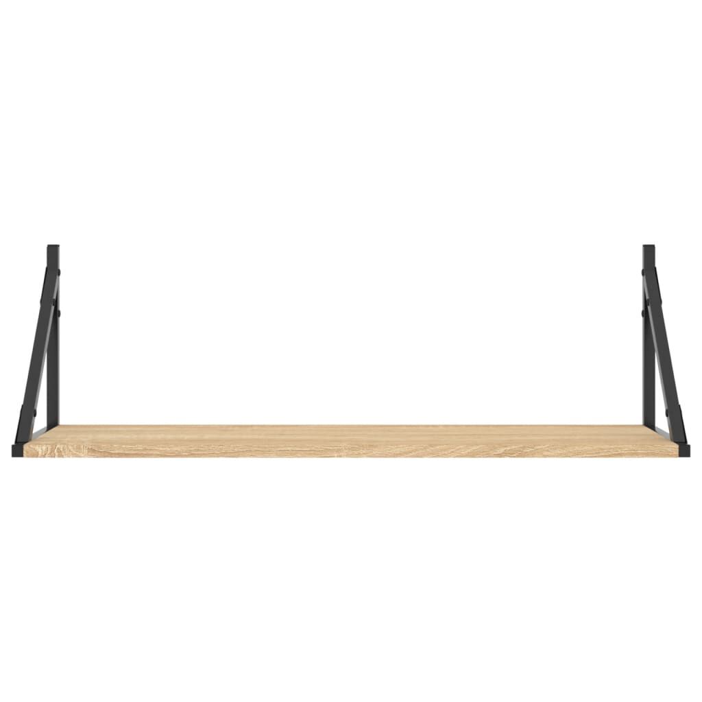 vidaXL Ράφια Τοίχου 2 τεμ. Sonoma Δρυς 80x25x25,5εκ Επεξεργασμένο Ξύλο