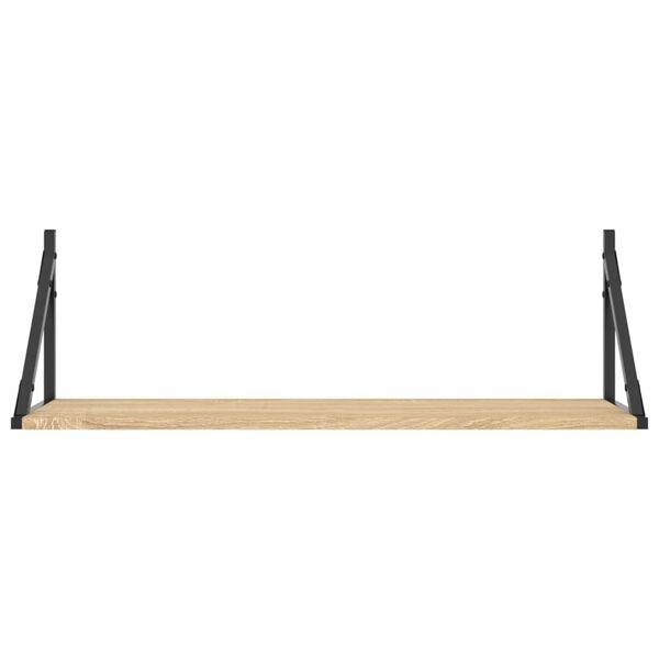 vidaXL Ράφια Τοίχου 2 τεμ. Sonoma Δρυς 80x25x25,5εκ Επεξεργασμένο Ξύλο