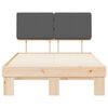 vidaXL Σκελετός Κρεβατιού με Επενδεδυμένο Κεφαλάρι Σκούρο Γκρι