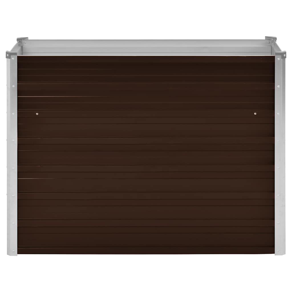 vidaXL Ζαρντινιέρα Υπερυψωμένη Καφέ 100x40x77 εκ. Γαλβανισμ. Χάλυβας