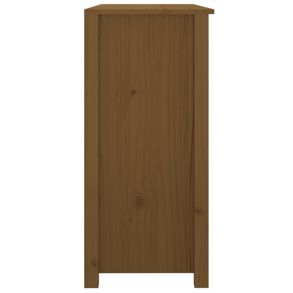 vidaXL Μπουφές Καφέ Μελί 100x35x74 εκ. από Μασίφ Ξύλο Πεύκου
