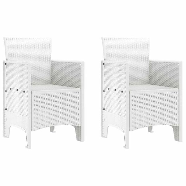 vidaXL &Kappa;&alpha;&rho;έ&kappa;&lambda;&alpha; &Kappa;ή&pi;&omicron;&upsilon; 2 pcs &Lambda;&epsilon;&upsilon;&kappa;ό 53 x 49 x 85 &epsilon;&kappa;. &Pi;&omicron;&lambda;&upsilon;&pi;&rho;&omicron;&pi;&upsilon;&lambda;έ&nu;&iota;&omicron;