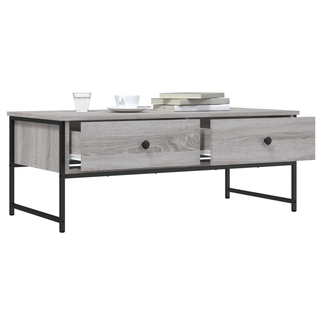 vidaXL Τραπεζάκι Σαλονιού Γκρι Sonoma 101x49x39,5 εκ. Επεξεργ. Ξύλο