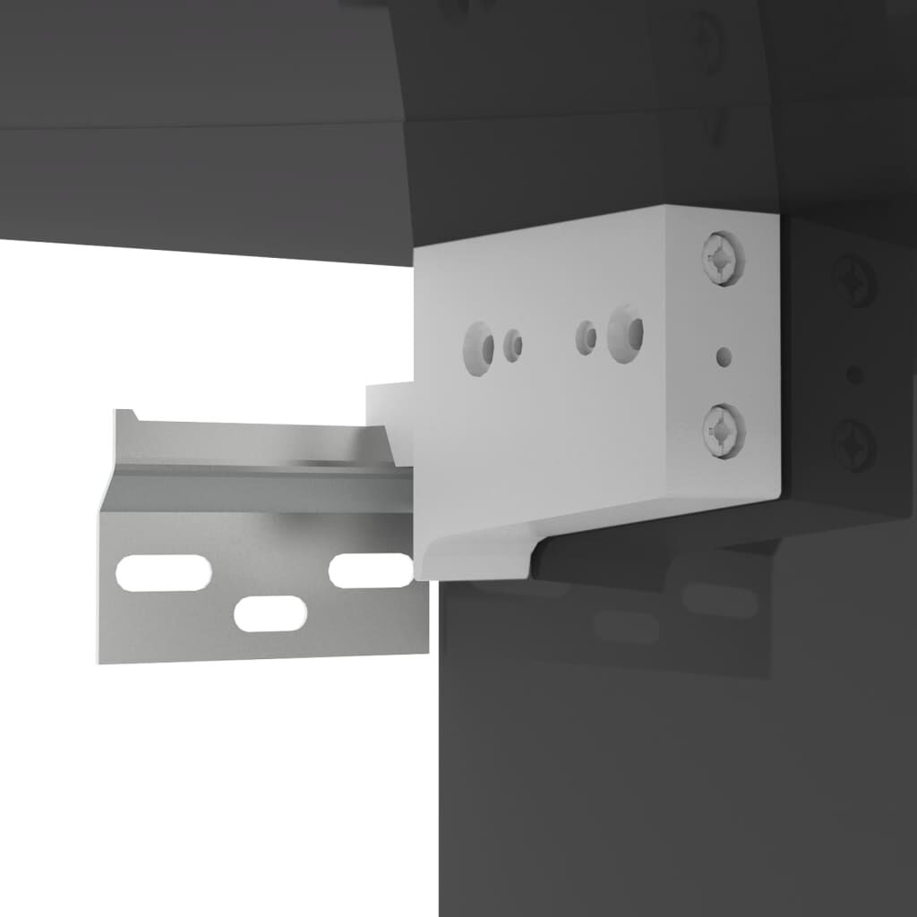 vidaXL Έπιπλο Τηλεόρασης Κρεμαστό Γυαλ. Γκρι 100x30x26,5εκ Επεξ. Ξύλο