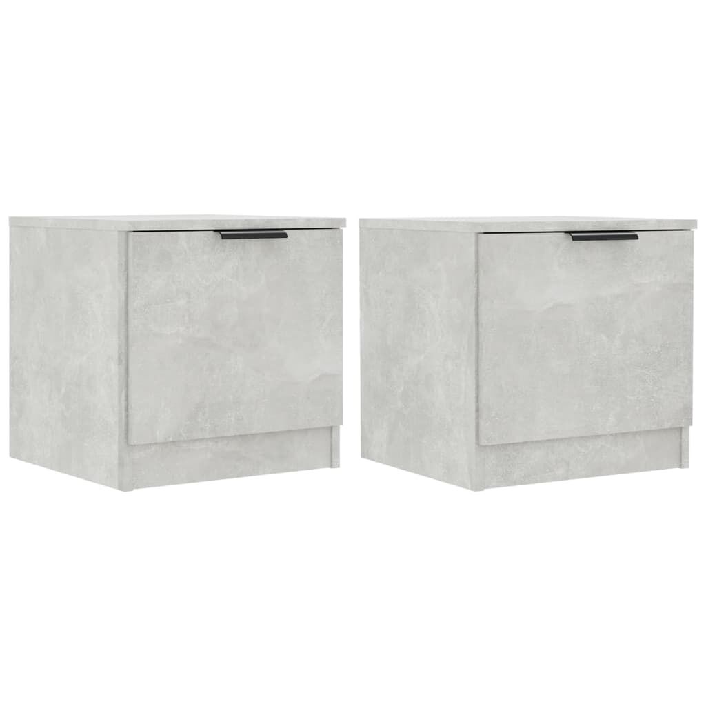 vidaXL Κομοδίνα 2 τεμ. Γκρι Σκυροδέματος 40 x 39 x 40 εκ.