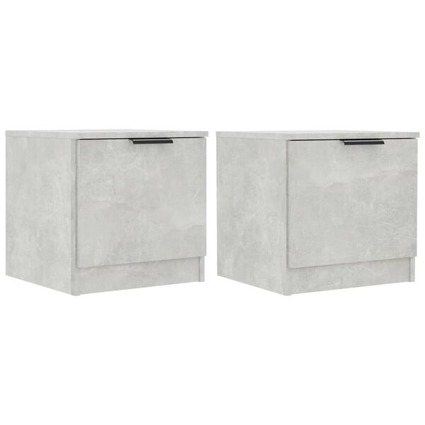 vidaXL Κομοδίνα 2 τεμ. Γκρι Σκυροδέματος 40 x 39 x 40 εκ.
