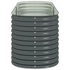 vidaXL Ζαρντινιέρα Υπερυψωμένη Γκρι 240x80x81 εκ. Γαλβανισμ. Χάλυβας