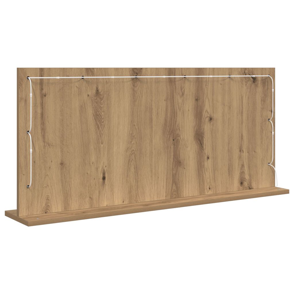 vidaXL Καθρέφτης Vanity με φώτα LED Artisan Oak 100x45x18 εκ.