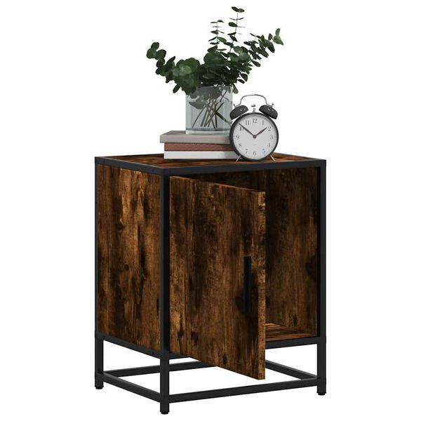 vidaXL Κομοδίνα 2 τεμάχια καπνιστή βελανιδιά 40x31x50 cm