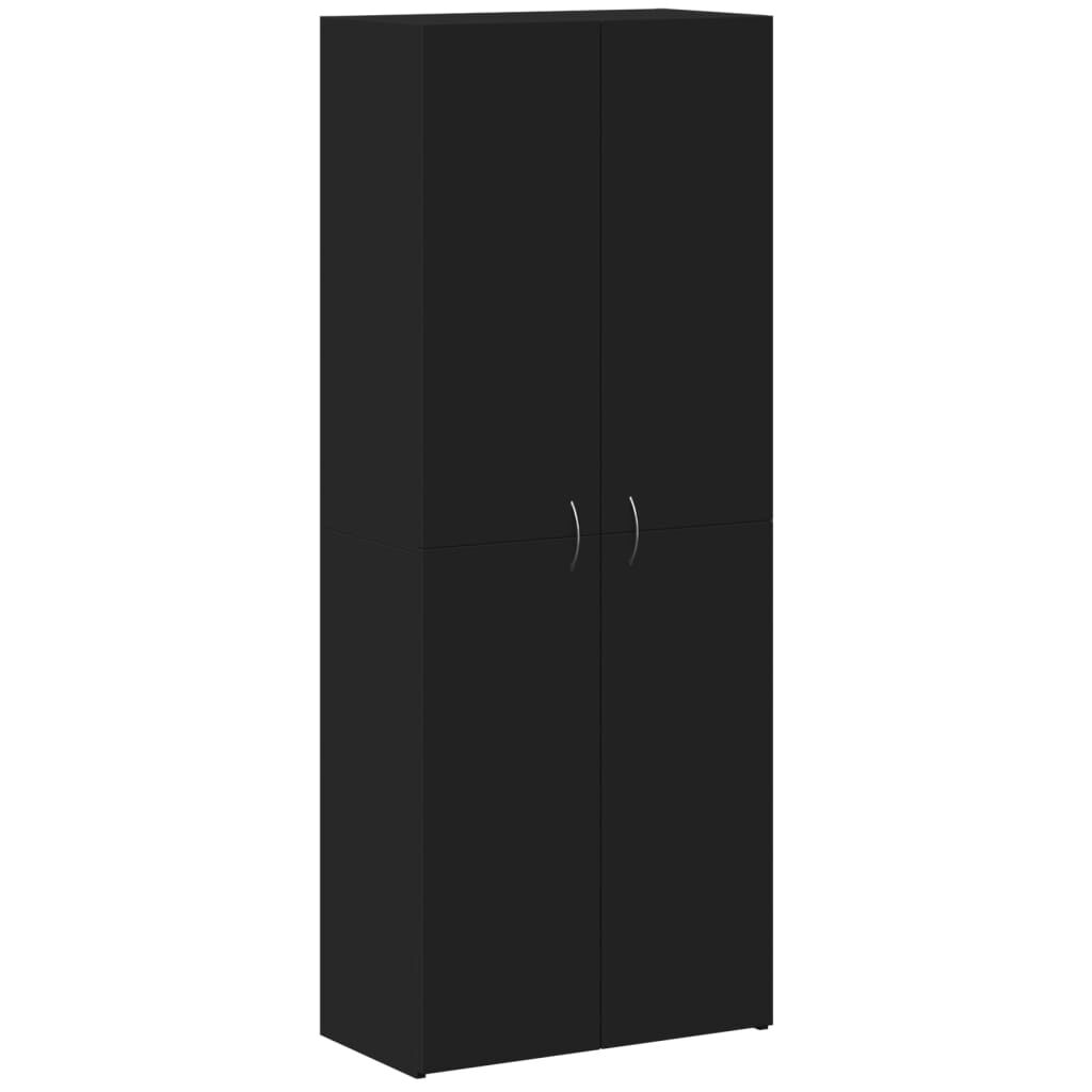 vidaXL Αρχειοθήκη Μαύρη 60x32x153 εκ. από Επεξεργασμένο Ξύλο
