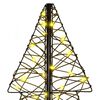 vidaXL Χριστουγεννιάτικο Δέντρο με 160 LED Θερμό λευκό 150 cm Ρατάν