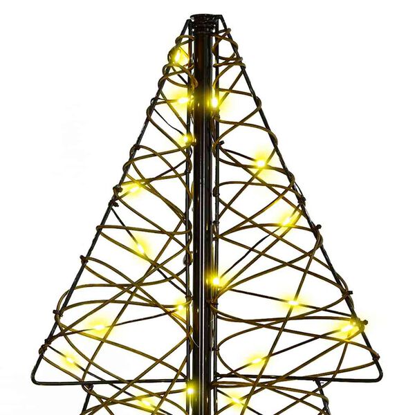 vidaXL Χριστουγεννιάτικο Δέντρο με 160 LED Θερμό λευκό 150 cm Ρατάν