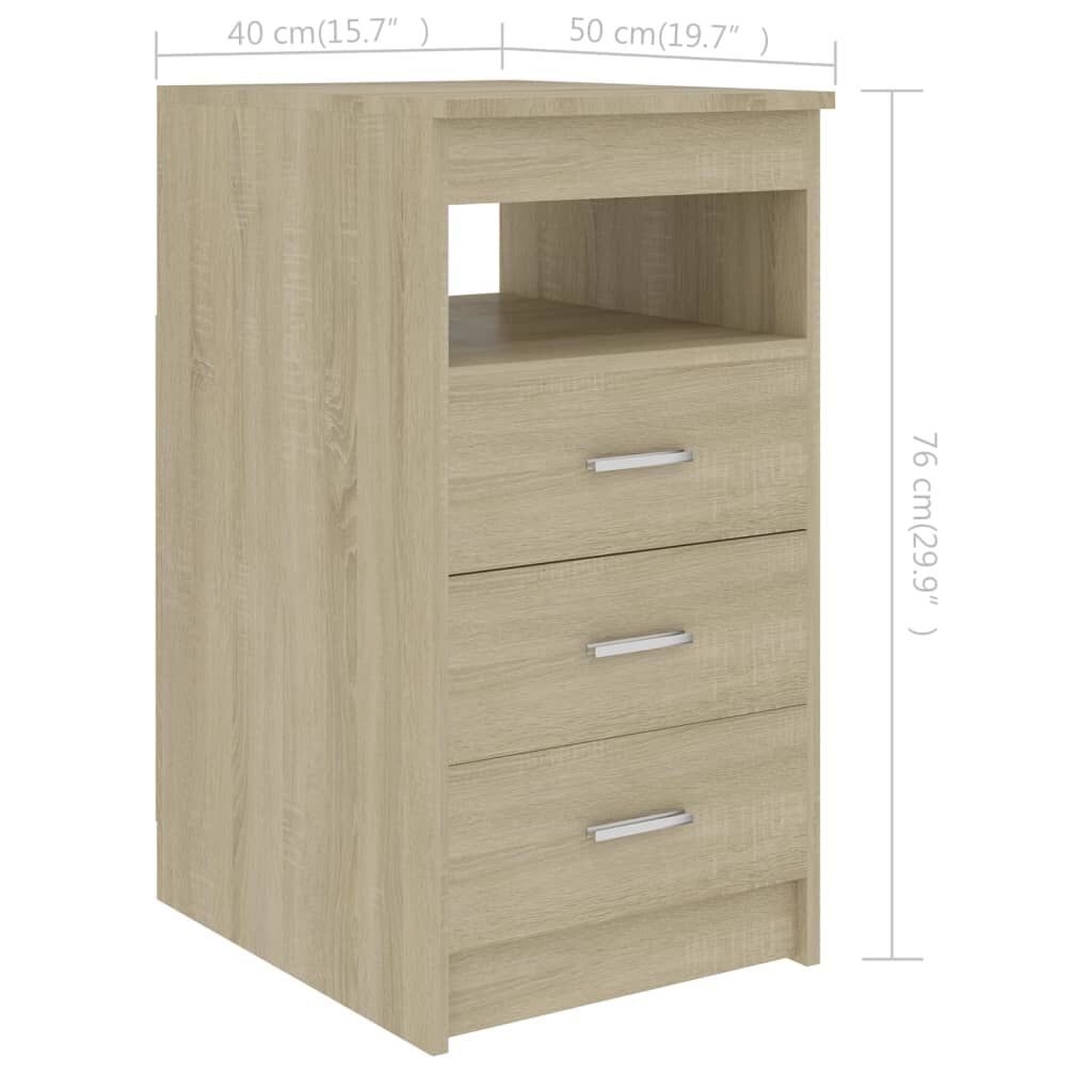 vidaXL Συρταριέρα Sonoma Δρυς 40 x 50 x 76 εκ. από Επεξεργασμένο Ξύλο
