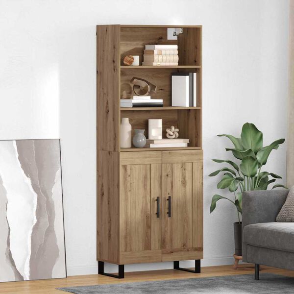 vidaXL Highboard Artisan Oak 69,5 x 34 x 180 &epsilon;&kappa;. &Epsilon;&pi;&epsilon;&xi;&epsilon;&rho;&gamma;&alpha;&sigma;&mu;έ&nu;&omicron; &xi;ύ&lambda;&omicron;