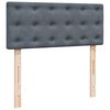 vidaXL Κρεβάτι Boxspring με Στρώμα Σκούρο Γκρι 120x190 εκ. Βελούδινο