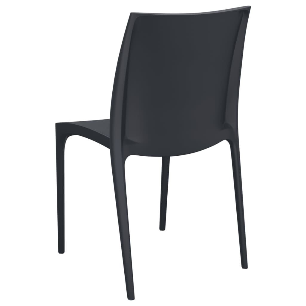 vidaXL Καρέκλες Κήπου 2 τεμ. Ανθρακί 50x46x80 εκ. από Πολυπροπυλένιο