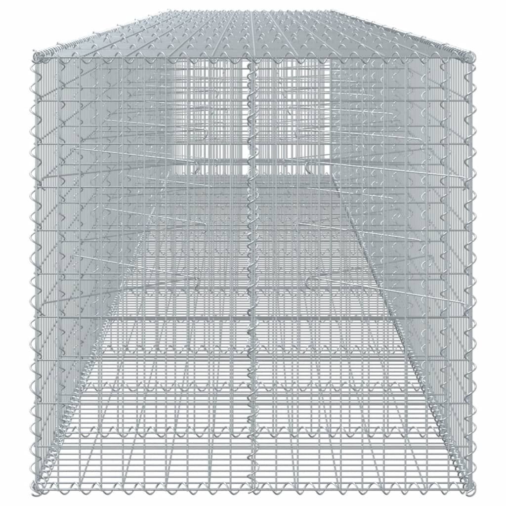 vidaXL Συρματοκιβώτιο με Κάλυμμα 650x100x100εκ από Γαλβανισμένο Χάλυβα
