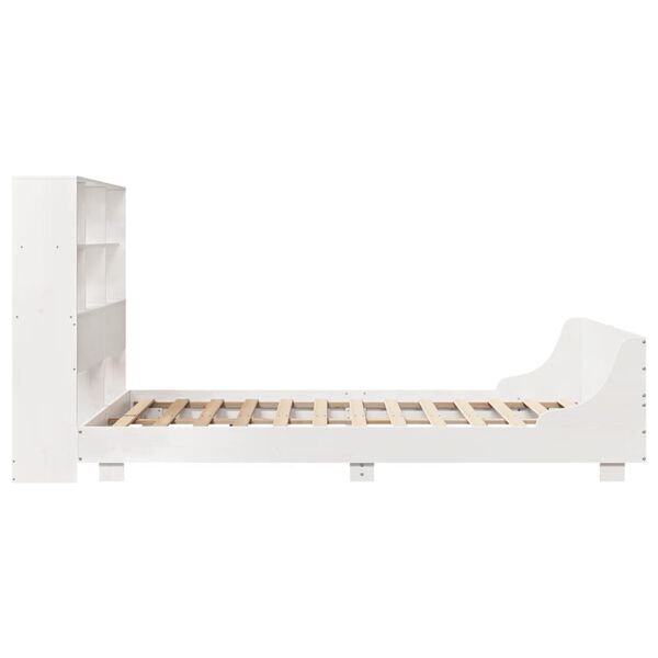 vidaXL Σκελετός Κρεβ. Χωρίς Στρώμα Λευκό 120x200 εκ Μασίφ Πεύκο