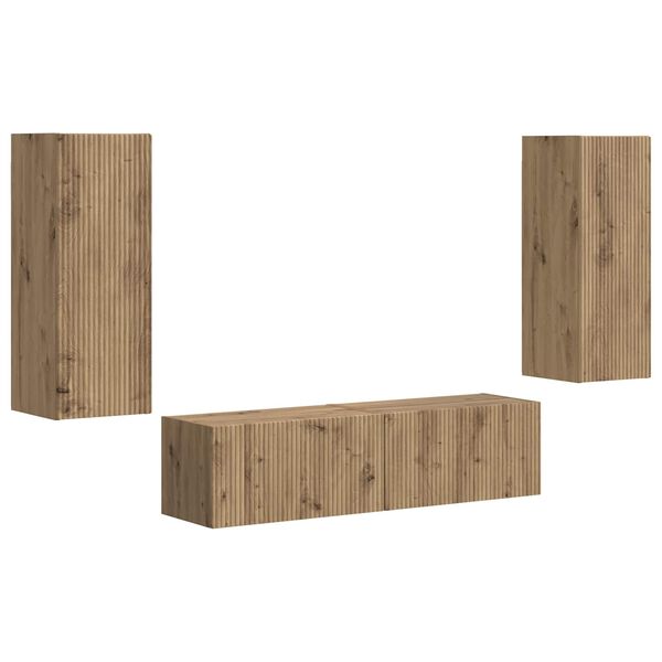 vidaXL &Sigma;&epsilon;&tau; &epsilon;&pi;ί&pi;&lambda;&omicron;&upsilon; &tau;&eta;&lambda;&epsilon;ό&rho;&alpha;&sigma;&eta;&sigmaf; 2 pcs Artisan Oak &Epsilon;&pi;&epsilon;&xi;&epsilon;&rho;&gamma;&alpha;&sigma;&mu;έ&nu;&omicron; &xi;ύ&lambda;&omicron;