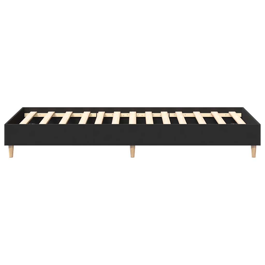 vidaXL Πλαίσιο κρεβατιού χωρίς στρώμα Μαύρο 100x200 cm