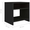 vidaXL Κομοδίνα 2 τεμ. Μαύρα 40 x 30 x 40 εκ. από Επεξ. Ξύλο
