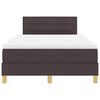 vidaXL Κρεβάτι box spring με στρώμα Σκούρο Καφέ 120 x 200 cm ύφασμα
