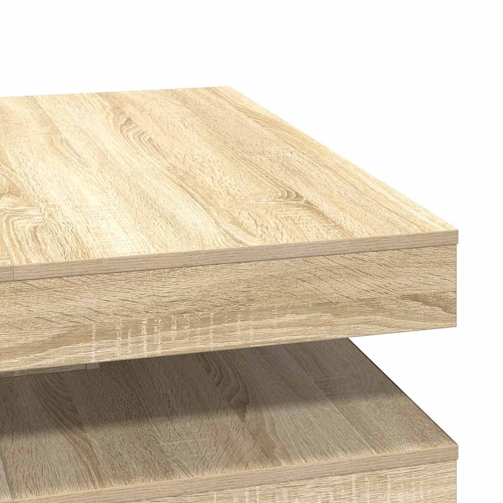 vidaXL Τραπεζάκι σαλονιού 360 μοιρών περιστρεφόμενο Δρυς sonoma