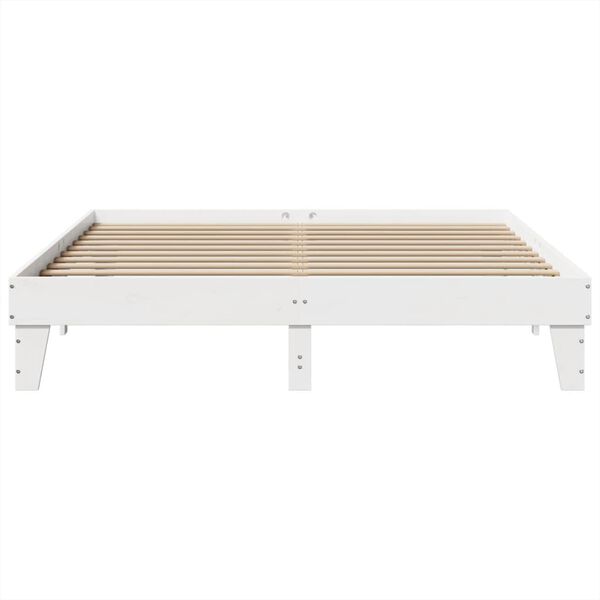 vidaXL Σκελετός Κρεβ. Χωρίς Στρώμα Λευκό 180x200 εκ Μασίφ Πεύκο