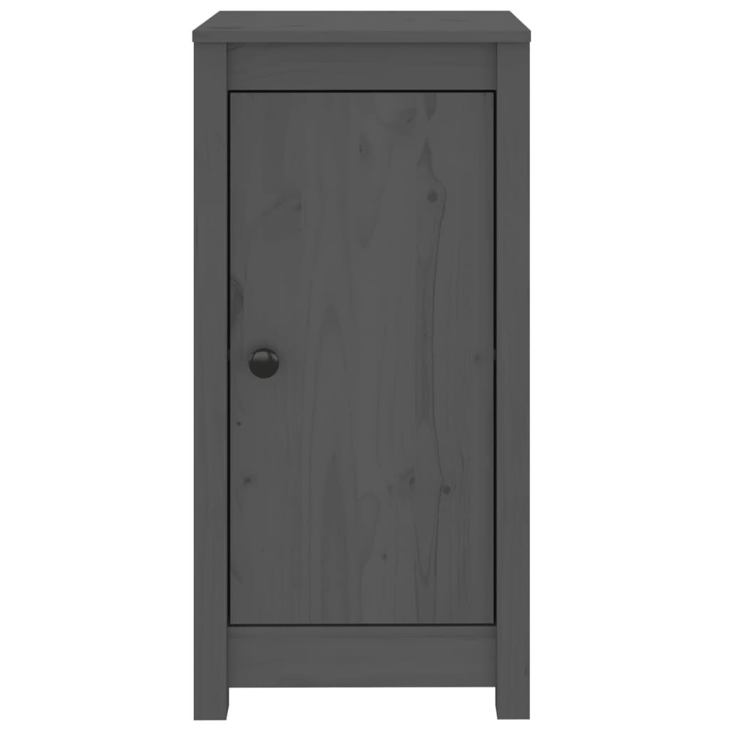 vidaXL Συρταριέρες 2 τεμ. Γκρι 39x35x80 εκ. από Μασίφ Ξύλο Πεύκου