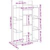 vidaXL Βιβλιοθήκη Μαύρη 86 x 25,5 x 140 εκ. από Επεξ. Ξύλο