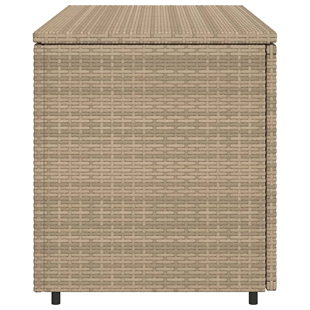 vidaXL Ντουλάπι Αποθήκευσης Κήπου Beige 110x55x60,5εκ. Συνθετικό Ρατάν