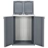 vidaXL Κάδος Απορριμμάτων με 2 Πόρτες Γκρι 65x45x88 εκ από Πολυπ/λένιο
