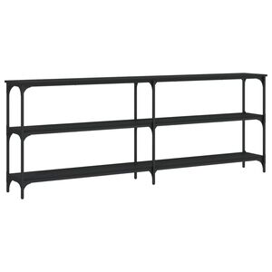 vidaXL Τραπέζι Κονσόλα Μαύρο 200x29x75 εκ. Επεξεργασμένο Ξύλο