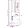 vidaXL Ντουλάπι Λευκό 69,5x34x180 εκ. από Επεξεργασμένο Ξύλο